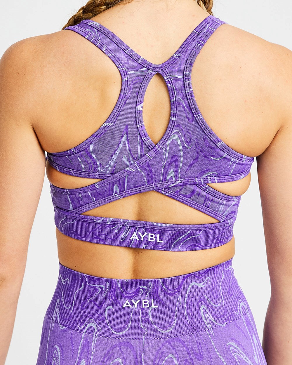 AYBL Velocity Seamless Sports Bra Moradas | QIWVU6803